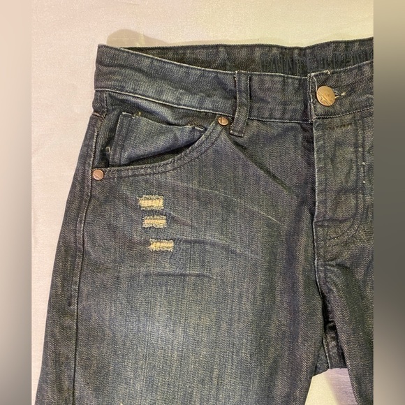 Tainted Denim Low Rise Denim Shorts Dark Wash  Ladies 30 - Picture 5 of 14